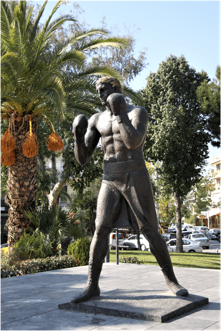 Το άγαλμα του Ολυμπιονίκη πυγμάχου