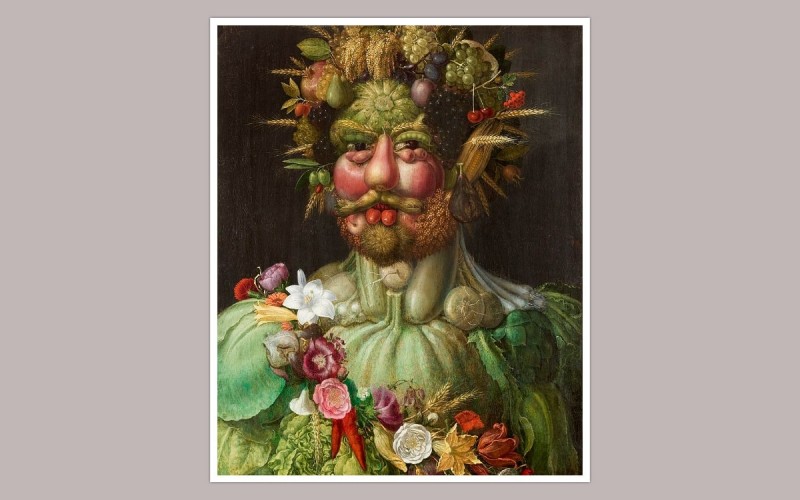 Rudolf II som Vertumnus. Guiseppe Arcimboldo, Skoklosters slott . Μέσα στο κεφάλι του Αρτσιμπόλντο
