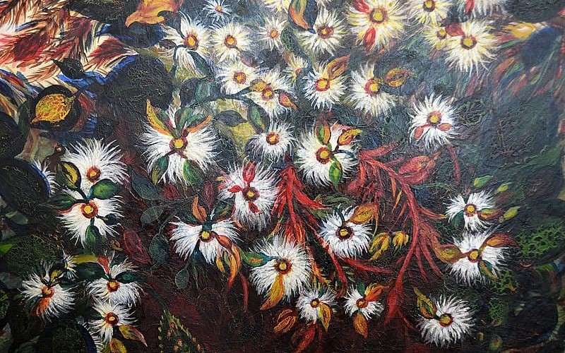 Senlis (Oise) - Musée d'art et d'archéologie - Chambre de Mgr Blanchefort : Les primitifs modernes - "Les grandes marguerites" (Séraphine Louis, vers 1929-1930) (détail) Author Patrick from Compiègne, France Σεραφίν (Séraphine Louis)