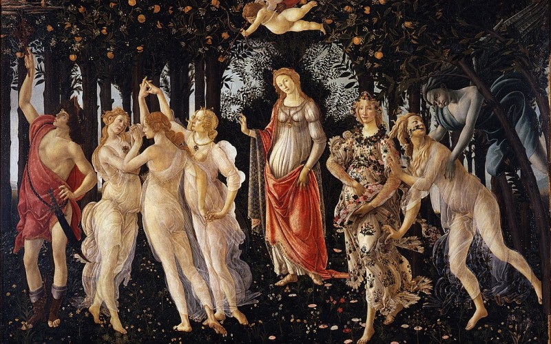 Άνοιξη - Sandro Botticelli - http://www.googleartproject.com/collection/uffizi-gallery/artwork/la-primavera-spring-botticelli-filipepi/331460 Η ομορφιά στους πίνακες του Μποτιτσέλλι